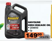 Havoline High Mileage Oil(20W50)-5L