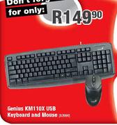 Genius KM110X USB Keyboard And Mouse