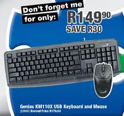 Genius KM110X USB Keyboard and Mouse