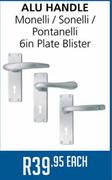 Alu Handle Monelli/Sonelli/Pontanelli 6in Plate Blister-Each