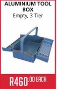 Aluminium 3 Tier, Empty Tool Box