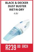 Black & Decker Dust Buster Wet-N-Dry-4.8V Each