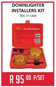 Downlighter Installers Kit 9Pc In Case-Per Set