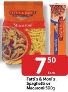 Fatti's & Moni's Spaghetti Or Macaroni-500G Each