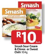 Smash Sour Cream & Chives Or Sweet Chilli-104G
