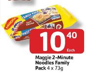 Maggie 2 Minute Noodles Faminy Pack-4x37G Each