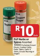 PnP Herbs Or Spices-100Ml Each