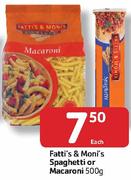 Fatti's & Moni's Spaghetti Or Macaroni-500G Each