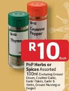 PnP Herbs Or Spices-100Ml Each