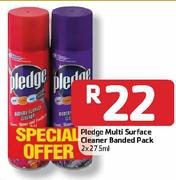 Pledge Multi Surface Cleaner Banded Pack - 2 x 275ml