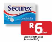 Securex Bath Soap Assorted - 200g Each
