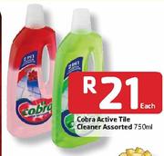 Cobra Active Tile Cleaner Assorted - 750ml Each