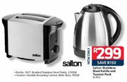 Salton Stainless Steel Kettle And Toaster Pack (SCP02)