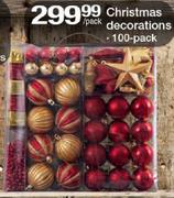 Christmas Decorations 100 Pack-Per Pack