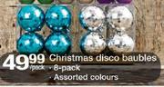 Christmas Disco Baubles 8 Pack-Per Pack