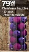 Christmas Baubles 20 Pack-Per Pack