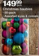 Christmas Baubles 50 Pack-Per Pack