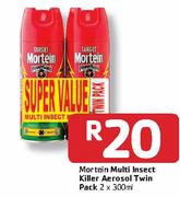 Mortein Multi Insect Killer Aerosol Twin Pack -2 x 300ml