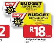 Budget Refuse Bags -20's Each