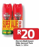 Mortein Multi Insect Killer Aerosol Twin Pack-2x300ml
