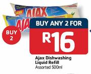 Ajax Dishwashing Liquid Refill Assorted - 2x500ml