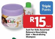 Just For Kids Assorted Relaxers Nourishing Hair+Neutralizing Shampoo-Each