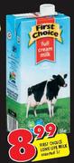 First Choice Long Life Milk Assorted-1L Each