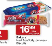 Bakers Iced Zoo/Jolly Jammers Biscuits-150g/200g Each