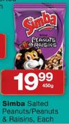 Simba Salted Peanuts/Peanuts & Raisins-450g