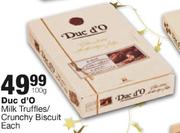 Duc D'O Milk Truffles/Crunchy Biscuit-100g Each