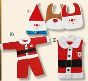 Santa Baby Hat And Bibs-Per Set