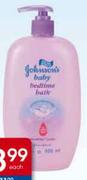 Johnson's Baby Bedtime Bath Pump Or Top To Toe Baby Wash Pump-550ml 