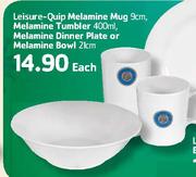 Leisure Quip Melamine Mug 9Cm,Melamine Tumbler 400Ml,Melamine Dinner Plate Or Melamine Bowl 21Cm-Eac