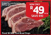 Fresh SA Bulk Pork Braai Chops Per Kg