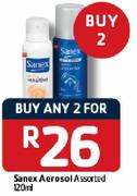 Sanex Aerosol Assorted-2X120ml
