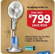 40cm Pedestal Mist Fan-Each