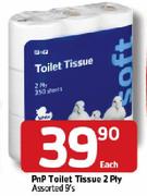 Pnp Toilet Tissue 2 Ply Assorted-9's Each