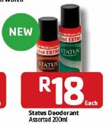 Status Deodorant Assorted-200ml Each