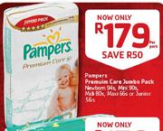 Pampers Premuim Care Jumbo Pack Newborn 94s, Mini 90s, Midi 80s, Maxi 66s Or Junior 56s