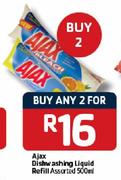 Ajax Dishwashing Liquid Refill Assorted - 2 x 500ml