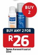 Sanex Aerosol Assorted-2 x 120ml
