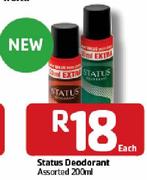 Status Deodorant Assorted-200ml Each