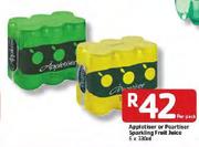Appletiser Or Peartiser Sparkling Fruit Juice-6x330ml Per Pack