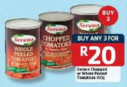 Serena Chopped Or Whole Peeled Tomatoes-3x400g
