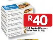 PnP Smoked Mussels Value Pack-5x85g