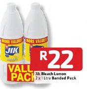 Jik Bleach Lemon-2X1Ltr Banded Pack