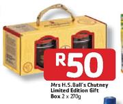 Mrs H.S. Ball's Chutney Limited Edition Gift Box- 2 x 270g