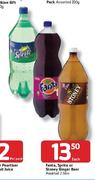 Fanta, Sprite Or Stoney Glinger Beer Assorted-2 Litre Each