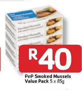 PnP Smoked Mussels Value Pack -5 x 85g