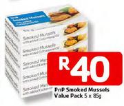 PnP Smoked Mussels Value Pack-5x85g